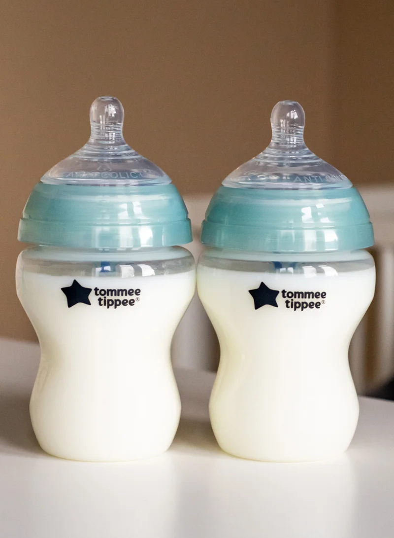 tommee tippee Anti-Colic Baby Bottle, Pack Of 2, 0M Plus, 260 ml - Packaging May Vary