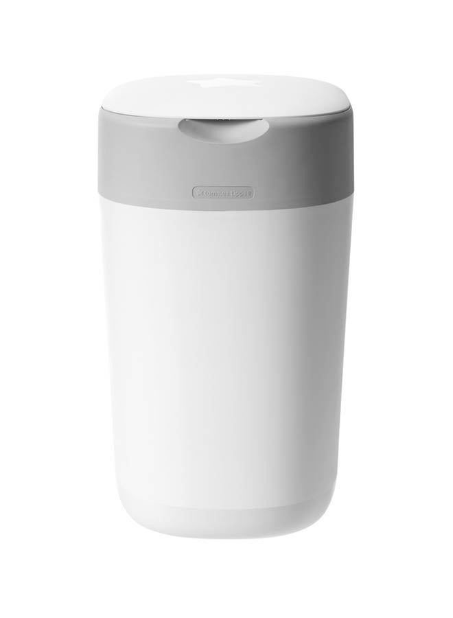 tommee tippee Twist And Click Advanced Nappy Bin Starter Set, Eco-Friendlier System With 12x Refill Cassettes With Sustainably Sourced Antibacterial Greenfilm, White  - Image 5