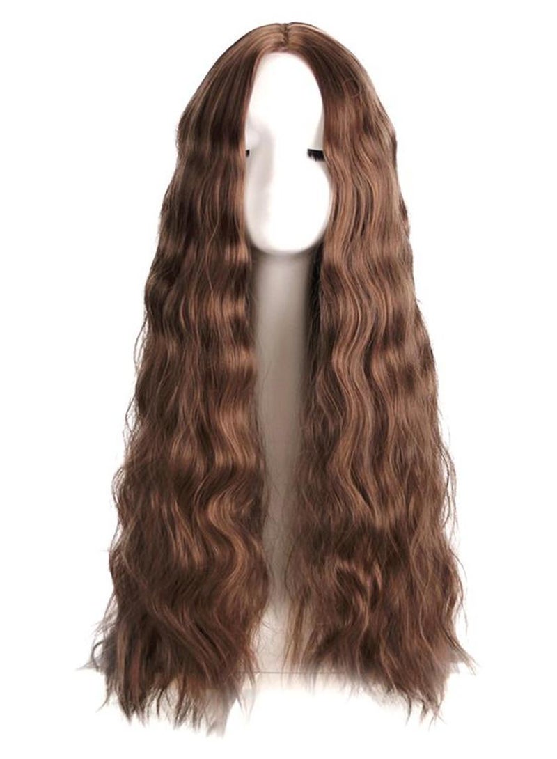 باروكة شعر طويل مموج بني