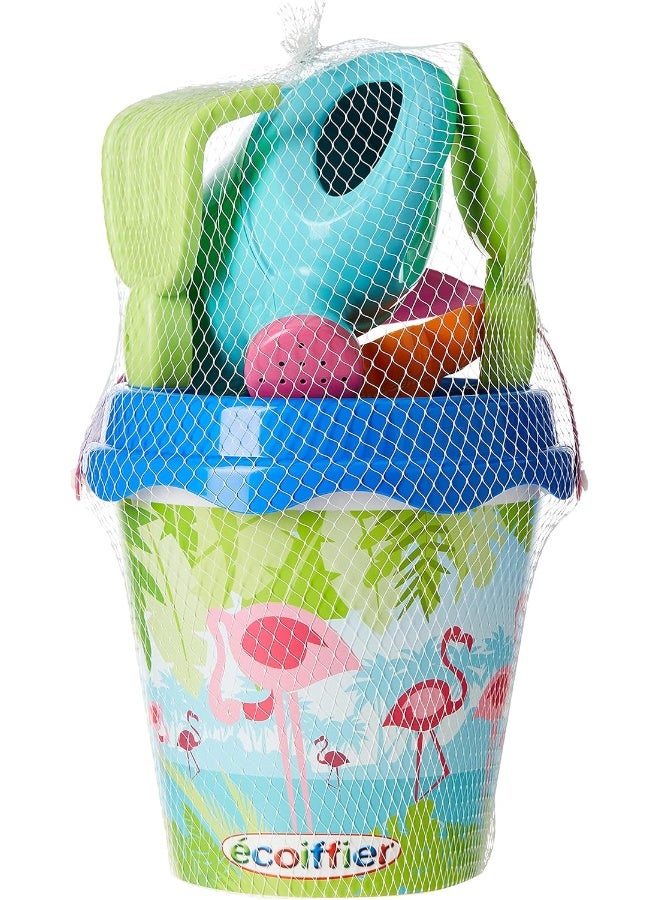 إكوافير دلو بتصميم فلامينجو مع مجموعة أدوات للحديقة متعدد الألوان 17سم - Image 3