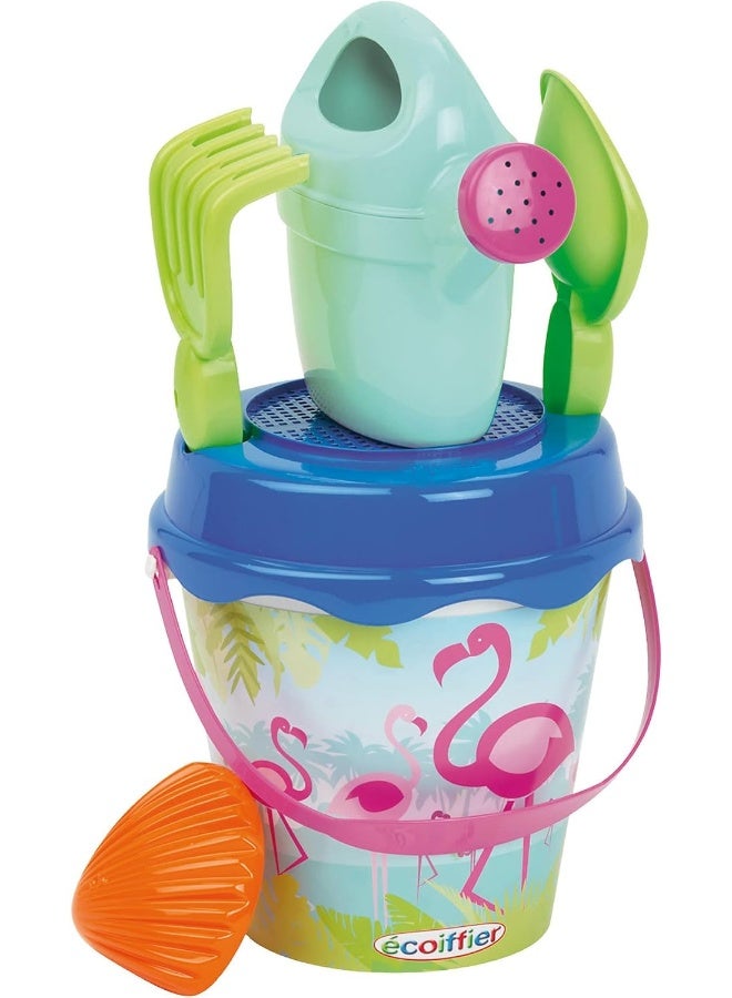 إكوافير دلو بتصميم فلامينجو مع مجموعة أدوات للحديقة متعدد الألوان 17سم - Image 2