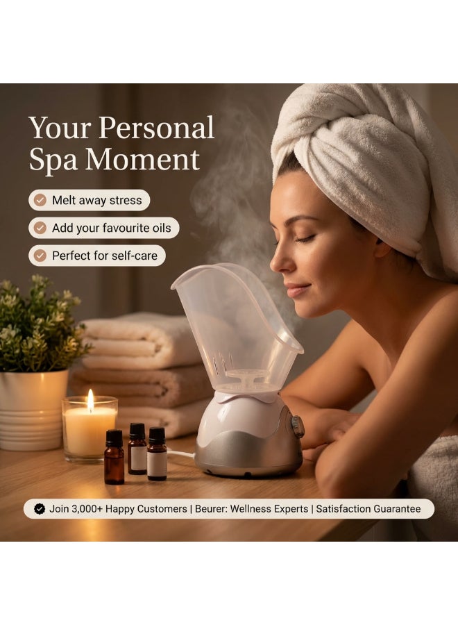 بيورير مجموعة جهاز ساونا الوجه بالبخار شفاف/فضي - Image 3