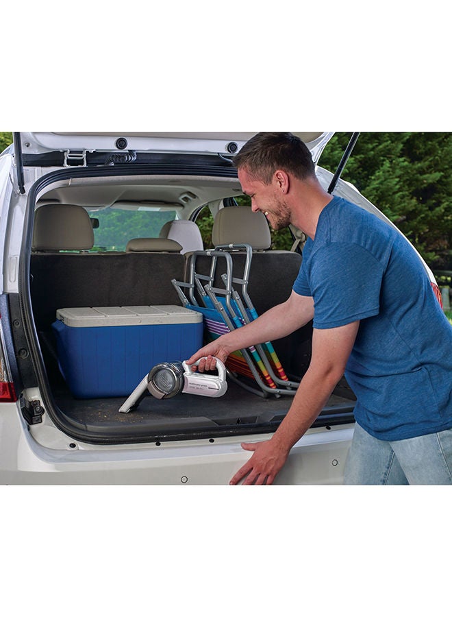 بلاك اند ديكر مكنسة  يد لاسلكية، قوة شفط 27.5 وات هوائي، 14.4 فولت، بطارية ليثيوم أيون 1.5Ah، ، فوهة قابلة للدوران، مكنسة لاسلكية مدمجة، مثالية للزل والسيارة، سهلة التخزين، 440 ml PV1420L-B5 أبيض/رمادي 440 ml PV1420L-B5 أبيض/رمادي - Image 3