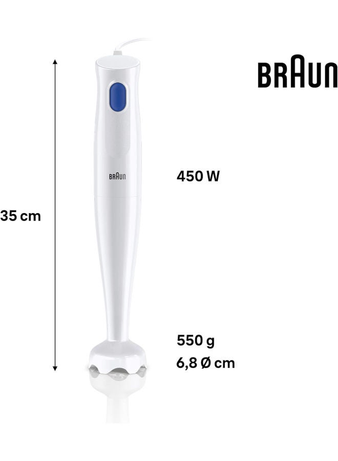 BRAUN - Plastic Hand Blender MQ10.000 White/Blue - Image 1