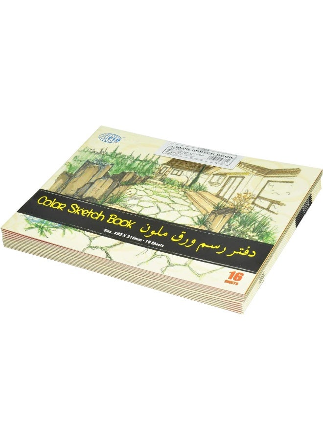 إف اي أس  مجموعة دفاتر رسم ملونة، من 12 قطعة متعدد الألوان - Image 2