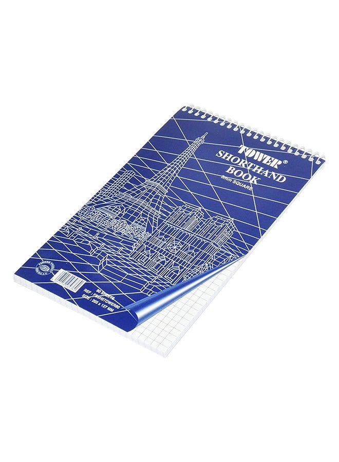 FIS 20-Piece Spiral Tower Ruled Notepad Blue/White - Image 3