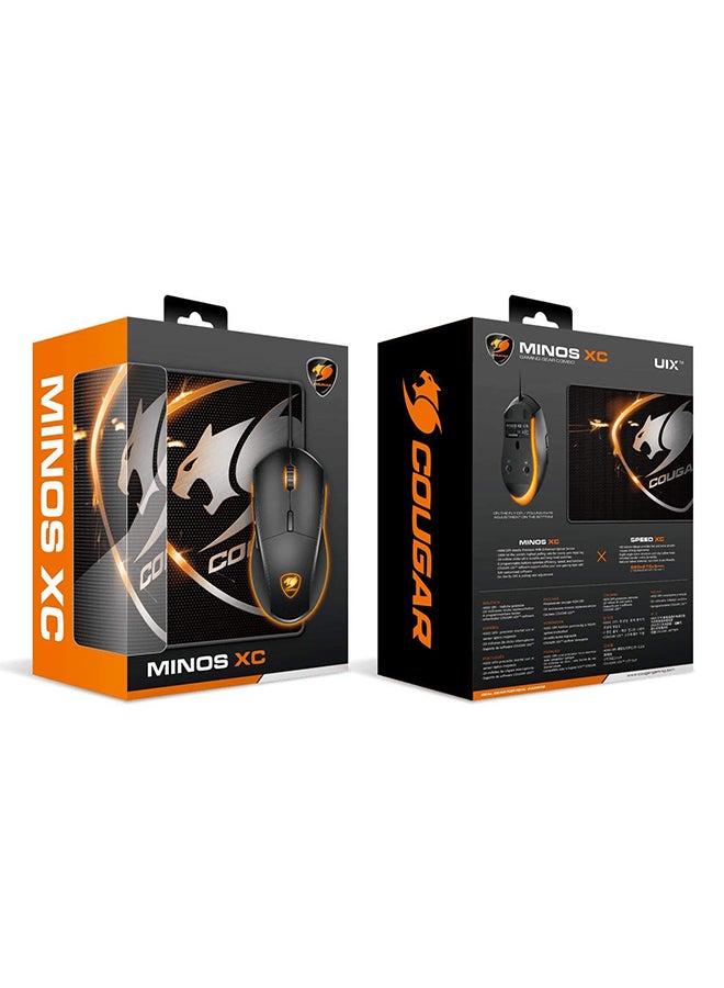 Cougar - Cougar Minos XC 4000 DPI Optical Sensor Gaming Mouse with LED Backlight Black - Image 1