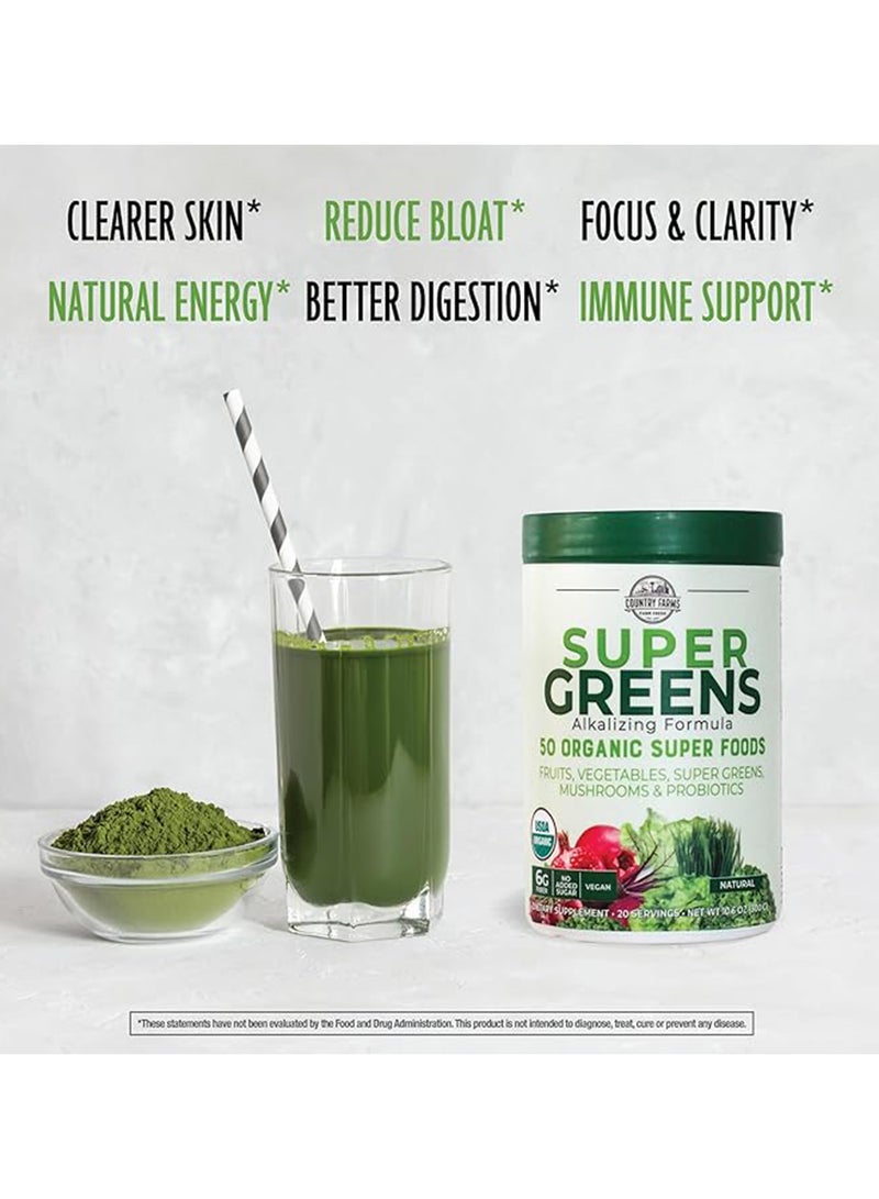 Super Greens, 50 Organic Super Foods, Unflavored, 10.6 oz - pnsku/N31008885A/45/_/1721207484/e85d5f37-bf12-4cd9-82a2-b8b08dda6270