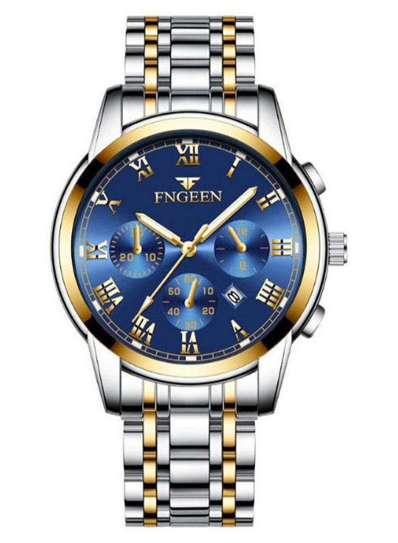 فنجين ساعة يد كوارتز كاجوال مقاومة للماء بعقارب طراز NNSB03708129 للرجال - Image 1