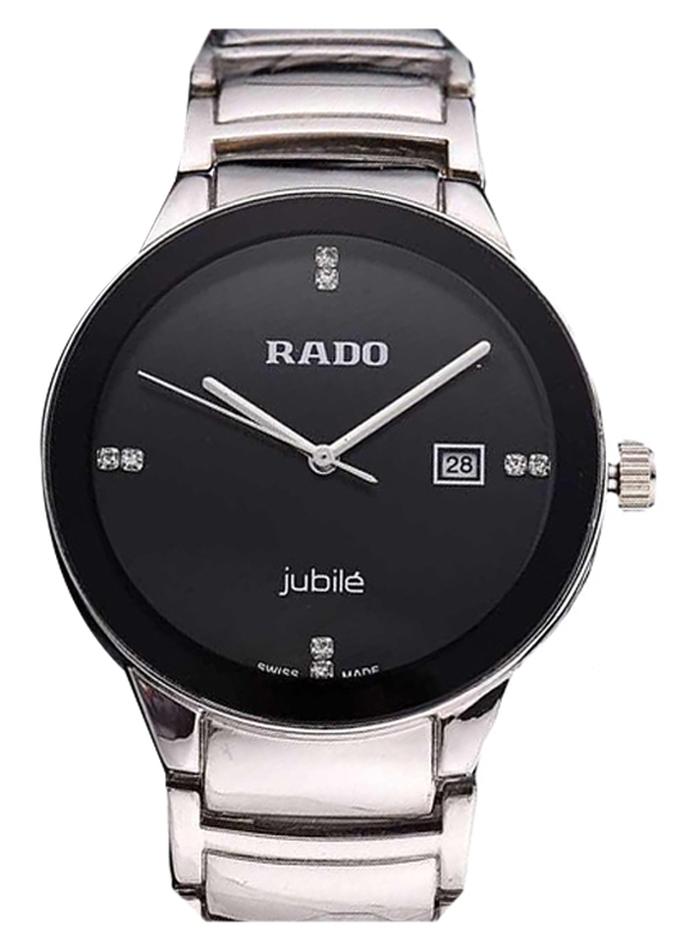 ساعة يد كوارتز كاجوال بعقارب وسوار من الستانلس ستيل طراز NNSB03705746 للرجال