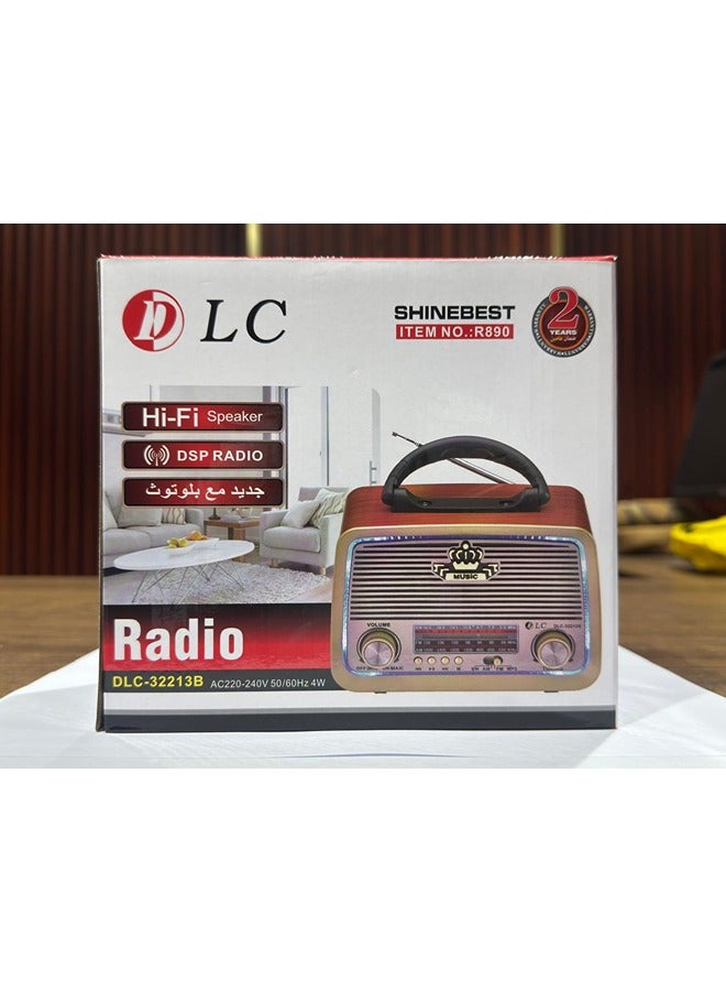 DLC Bluetooth Portable Radio 32216B Brown/Gold/Black - Image 4