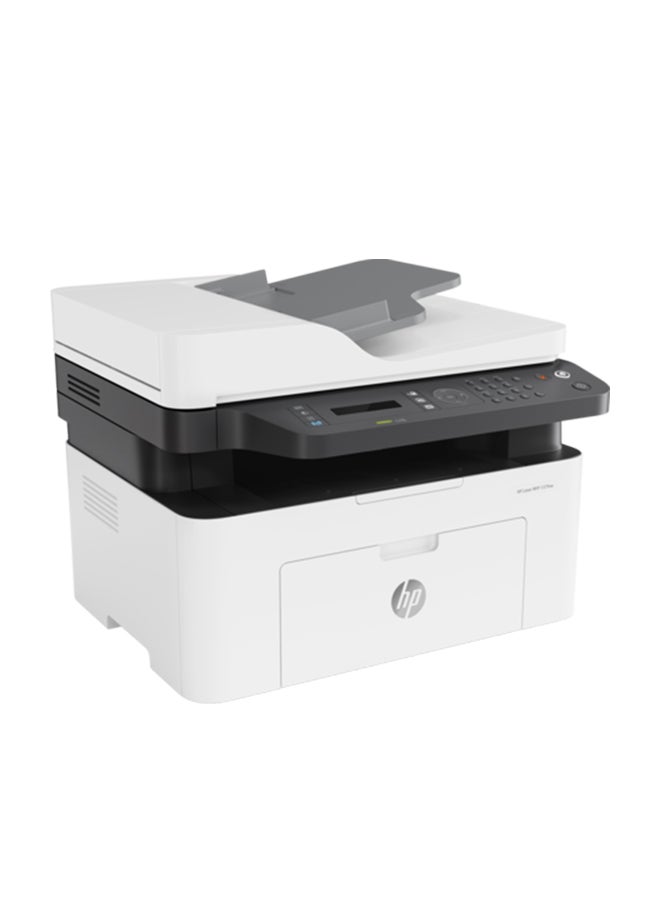 HP Laser MFP 137fnw Printer - Print, Copy, Scan, Fax - Black and white, Printer for Small Medium Business [4ZB84A] White/Grey - Image 1