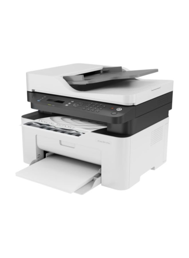 HP Laser MFP 137fnw Printer - Print, Copy, Scan, Fax - Black and white, Printer for Small Medium Business [4ZB84A] White/Grey - Image 2