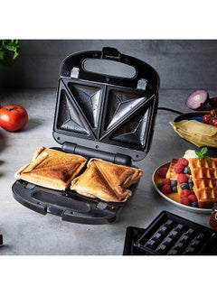 Russell Hobbs 3-In-1 Sandwich, Panini & Waffle Maker - Deep Fill, Non-Stick, 750W, Indicator Lights, Dishwasher Safe 750 W 24540 Black  - Image 4