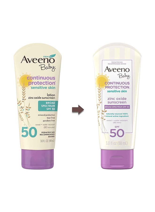 Aveeno Pack Of 2 Continuous Protection Sunscreen Lotion SPF 50 - 88 ml - Image 3