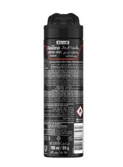 Rexona Men Antiperspirant Deodorant Spray Antibacterial And Invisible 150ml  - Image 2
