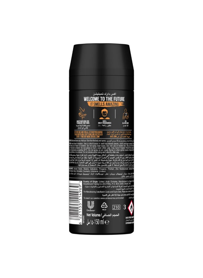 Axe - Dark Temptation Body Spray Deodorant, 150ml - Image 1