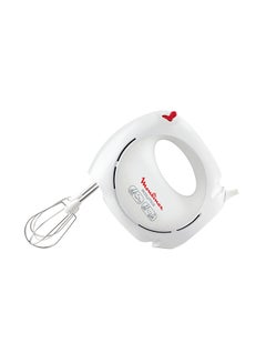Moulinex Hand Mixer | Easy Max Hand Mixer | 5 speeds |  Plastic/Stainless Steel | 200 W HM250127 | HM2501B1 White / Red  - Image 1
