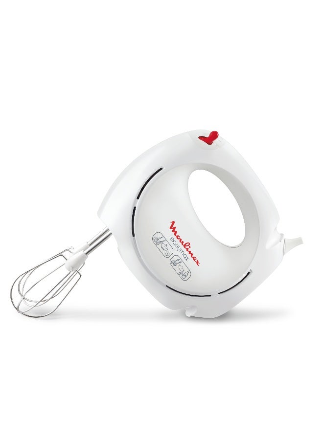 Moulinex Hand Mixer | Easy Max Hand Mixer | 5 speeds |  Plastic/Stainless Steel | 200 W HM250127 | HM2501B1 White / Red - Image 1