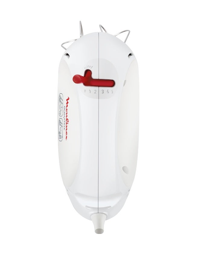 Moulinex Hand Mixer | Easy Max Hand Mixer | 5 speeds |  Plastic/Stainless Steel | 200 W HM250127 | HM2501B1 White / Red - Image 4