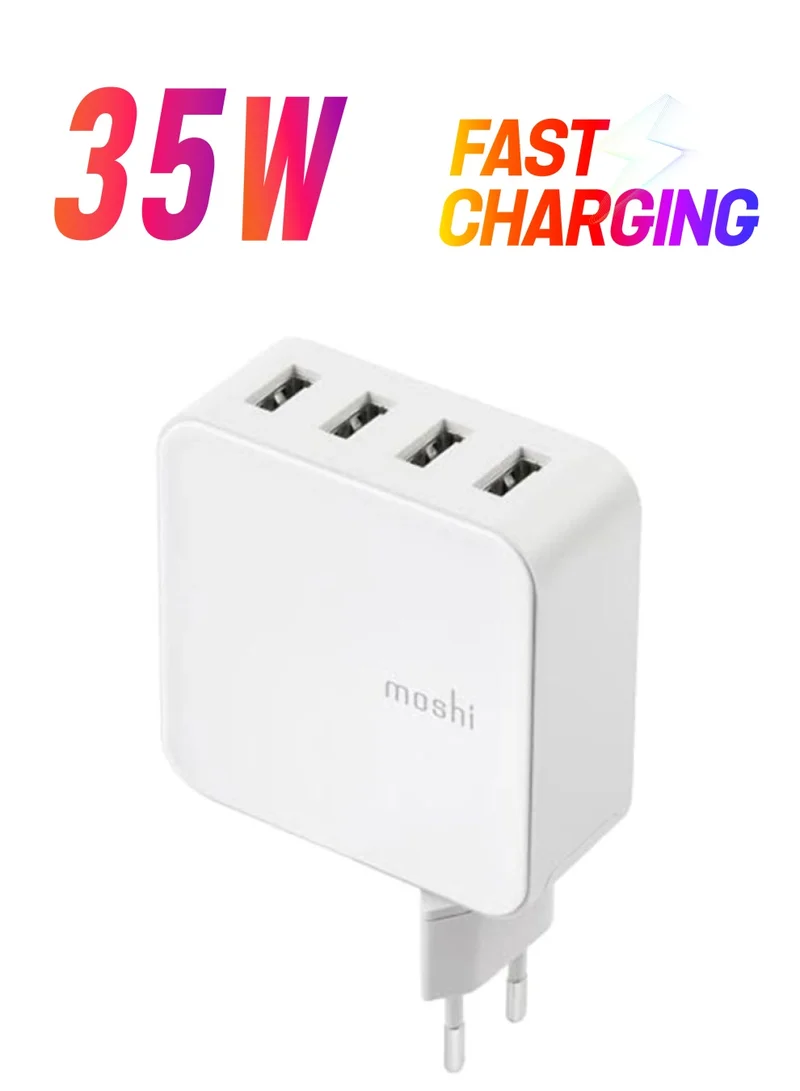 Moshi ProGeo 4 Port USB Wall Charger