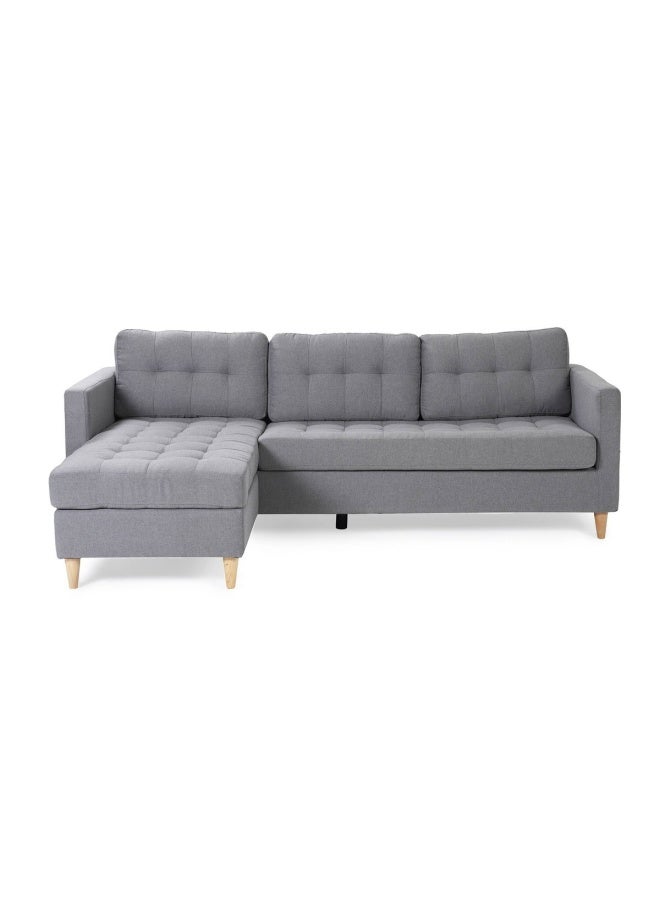 4 Seater | Cassimore Right Corner Sofa | L-Shaped | Fabric Material | 220 L x  53 H x 155 W " Grey/Brown