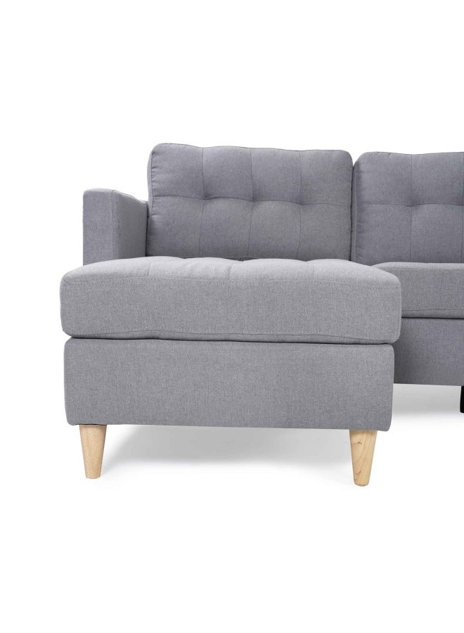 4 Seater | Cassimore Right Corner Sofa | L-Shaped | Fabric Material | 220 L x  53 H x 155 W " Grey/Brown