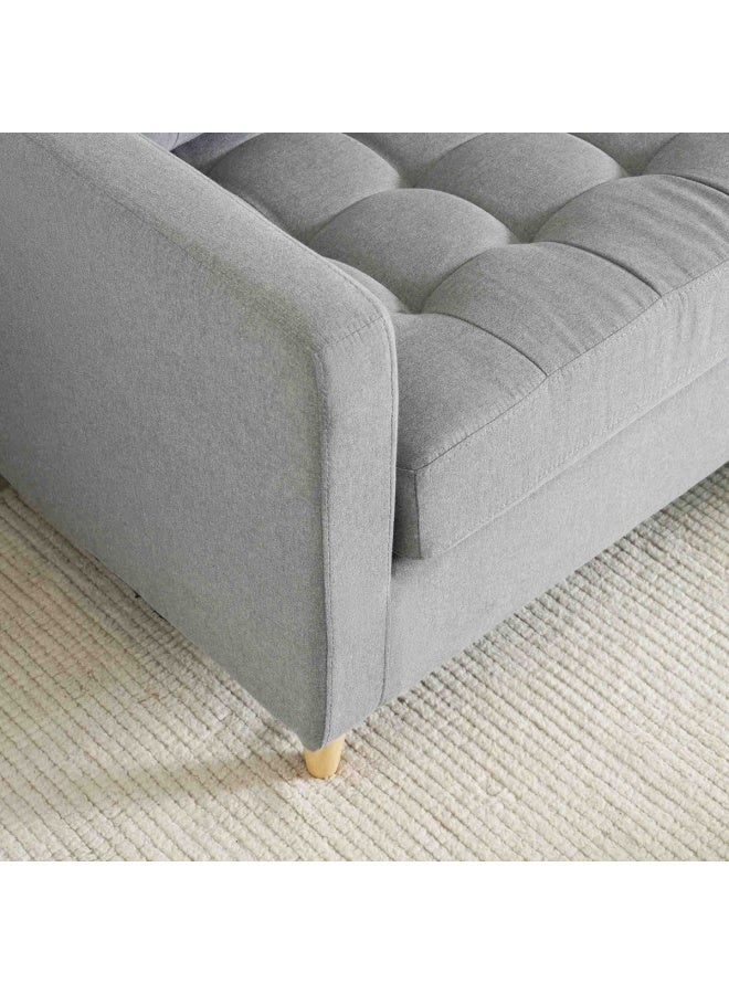 4 Seater | Cassimore Right Corner Sofa | L-Shaped | Fabric Material | 220 L x  53 H x 155 W " Grey/Brown