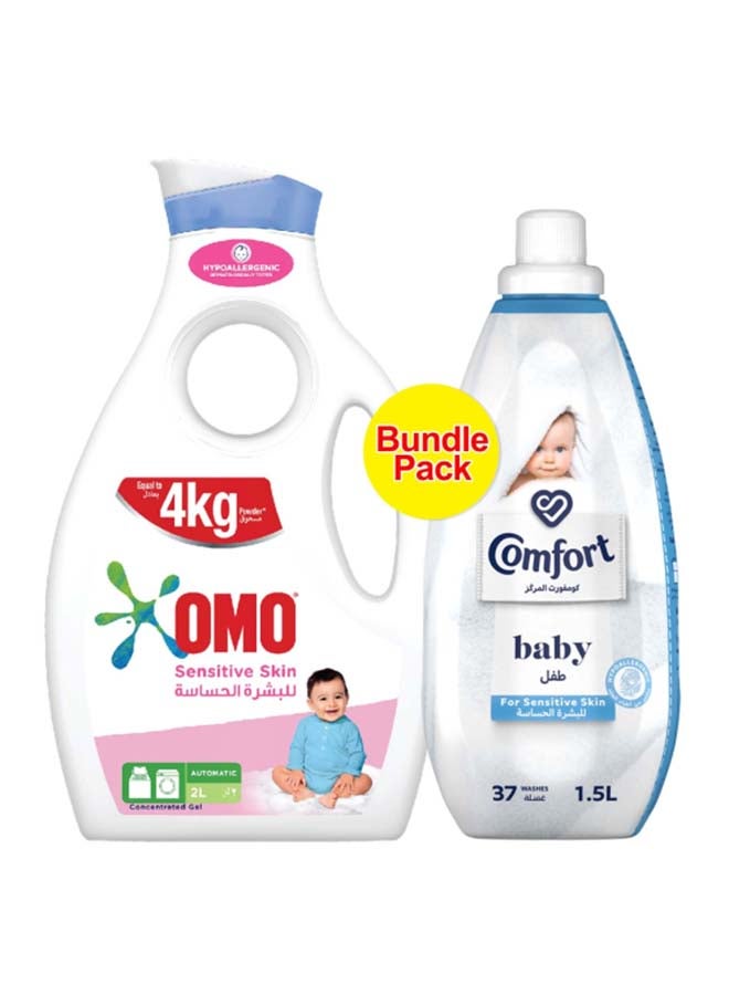 Liquid Detergent And Fabric Softner For Sensitive Skin Pack Of 2 2L+1.5L - pnsku/N31325806A/45/_/1699860291/38450095-5031-4623-9db6-20b8b6ce7806