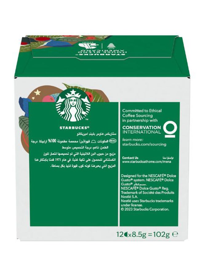 Starbucks Dolce Gusto Medium House Blend 12 Capsules Americano Americano 8.5grams  - Image 2