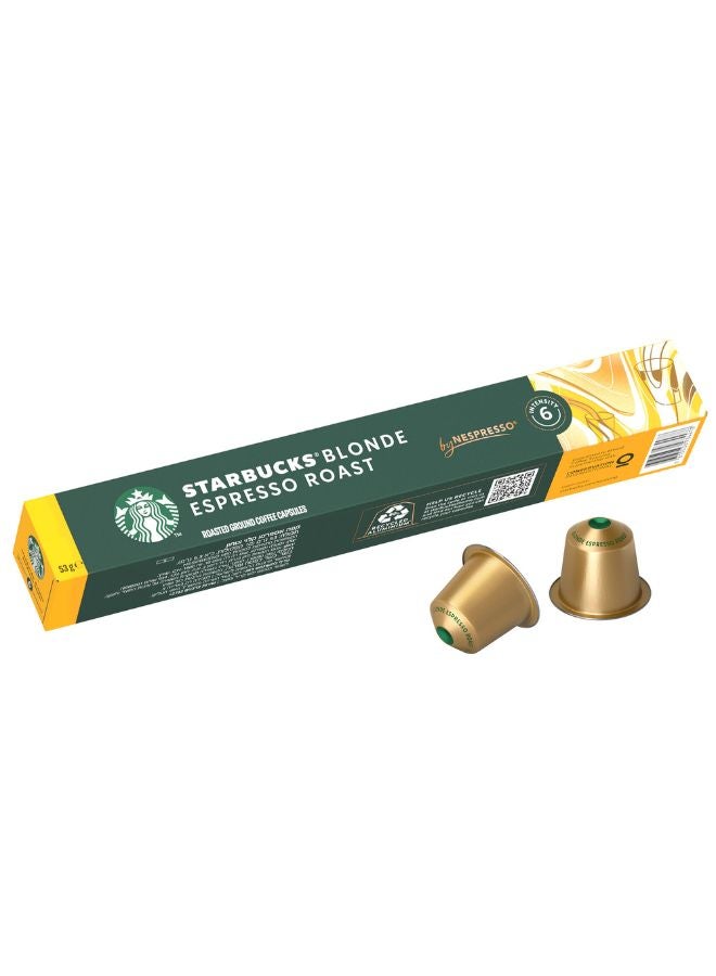 Starbucks Nespresso  Blonde Espresso Roast 10 Capsules 53grams  - Image 3