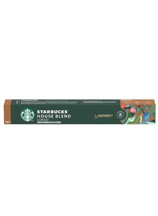 Starbucks - Nespresso House Blend Lungo, 10 Capsules 57grams - Image 1