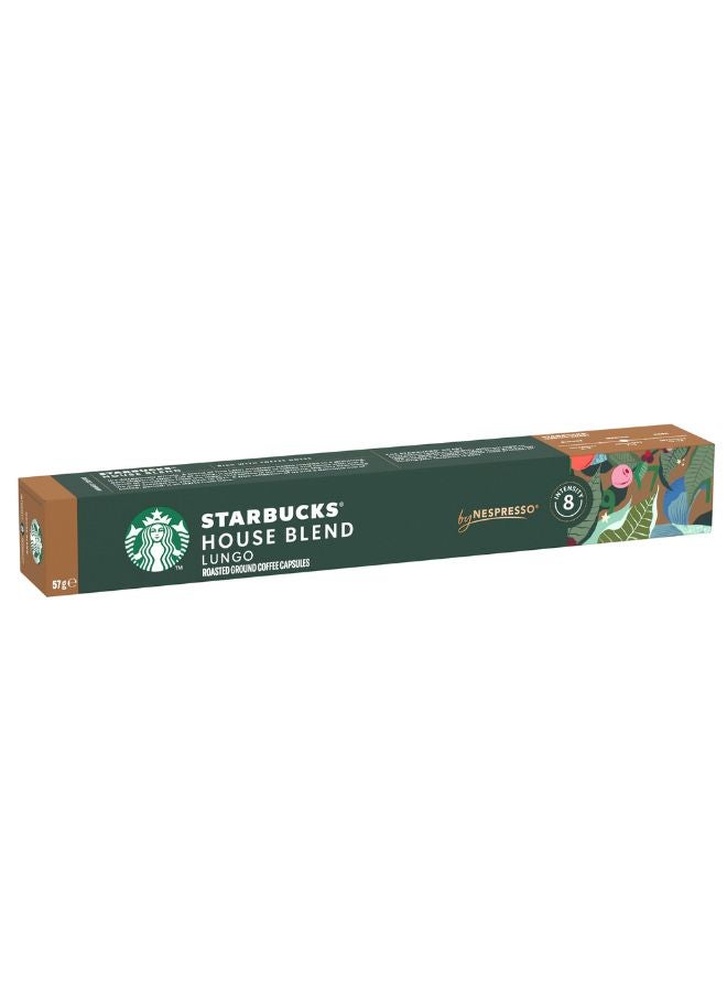 Starbucks - Nespresso House Blend Lungo, 10 Capsules 57grams - Image 1
