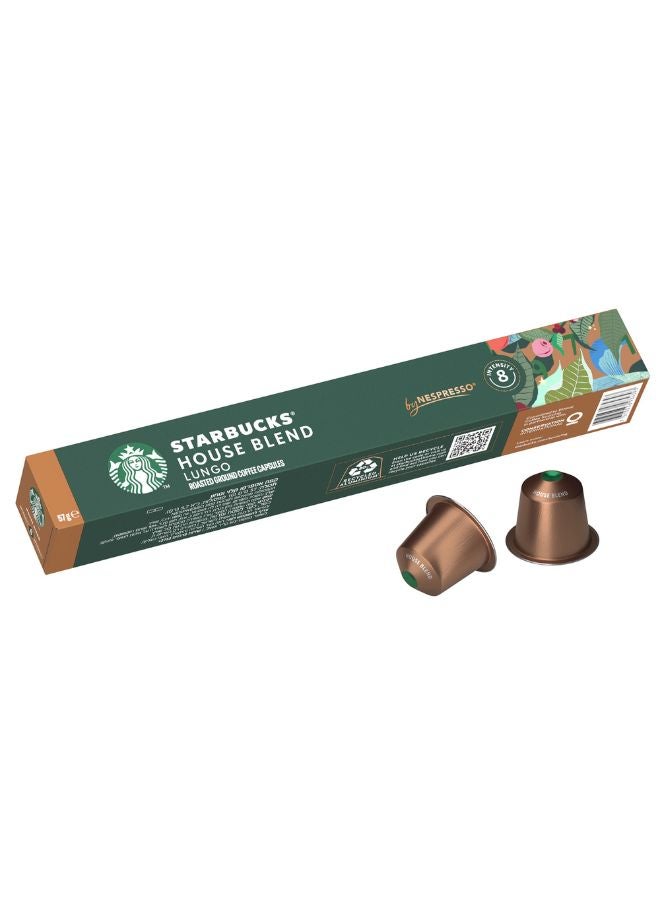 Starbucks - Nespresso House Blend Lungo, 10 Capsules 57grams - Image 1