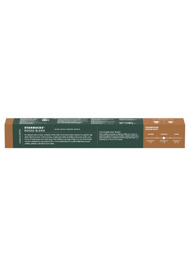 Starbucks - Nespresso House Blend Lungo, 10 Capsules 57grams - Image 1