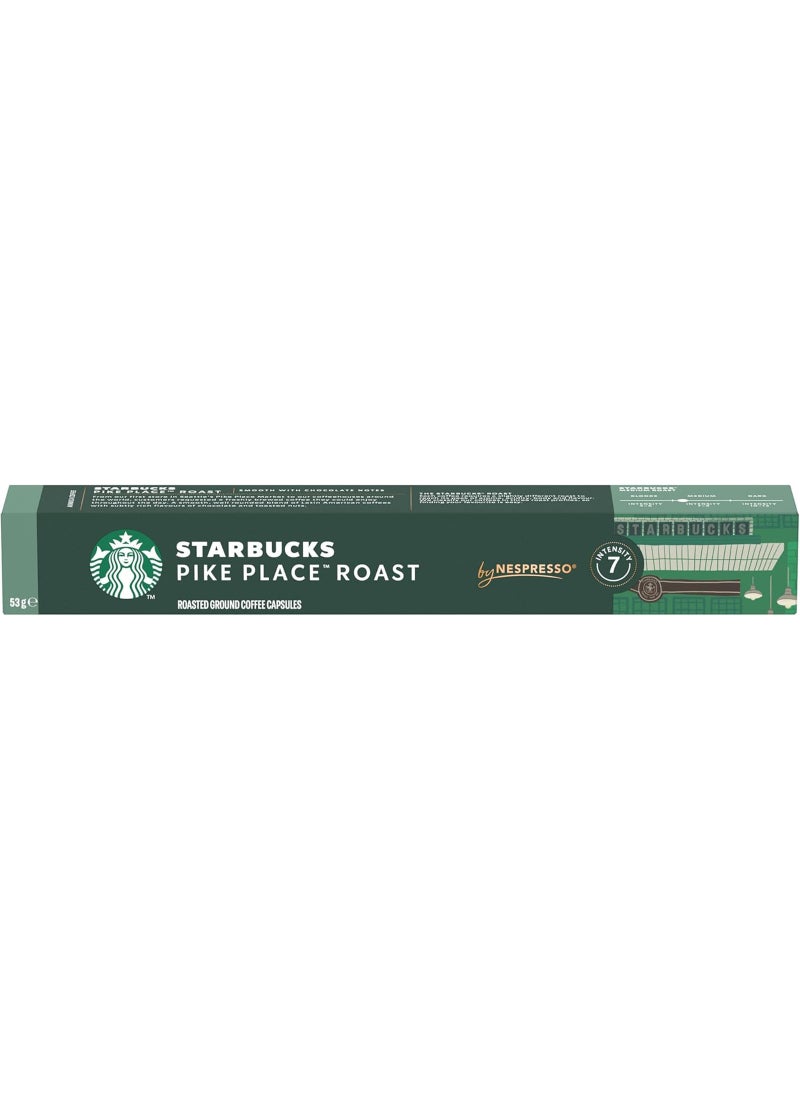 Starbucks 10 Capsules Pike Place Roast Lungo 53grams - Image 1
