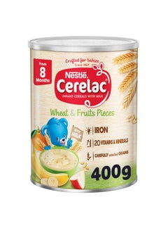 Cerelac Cerelac Infant Cereal Tin With Wheat And Fruits Pieces 400grams  - Image 1