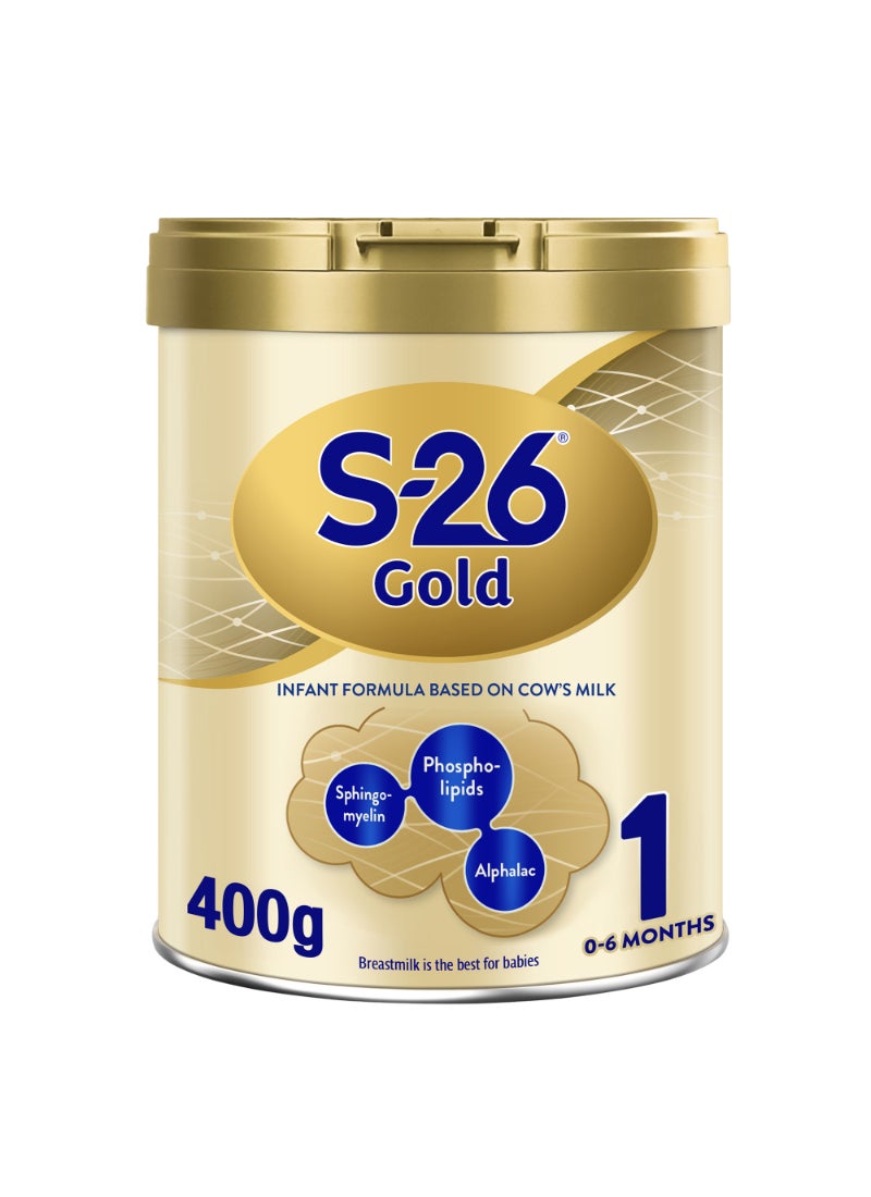 S26 Wyeth Nutrition Pro Gold Stage 1, 0-6 Months Premium Starter Infant Formula for Babies 400grams - Image 1