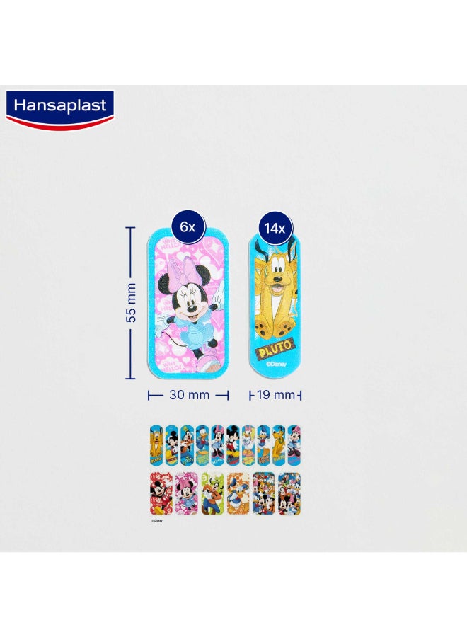 Hansaplast Disney Mickey And Friends Wound Plasters Kids Plasters  Water-Resistant Skin Friendly Painless To Remove Printed Plasters 20 Strips  - Image 2