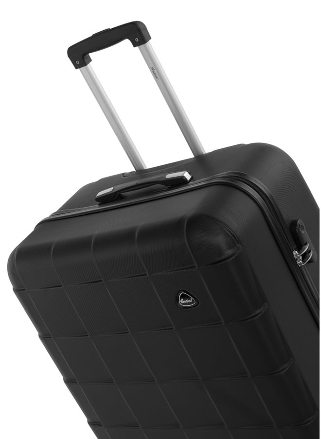 SENATOR Hard Case Travel Bags Medium Checked Luggage Trolley ABS Lightweight Suitcase with 4 Spinner Wheels A207 Black - Image 4