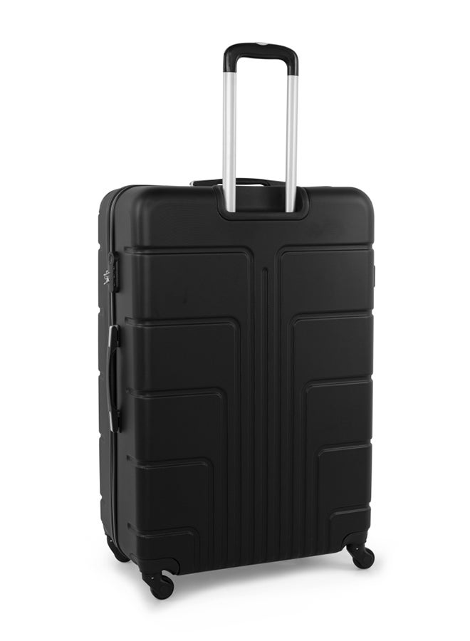 SENATOR Hard Case Travel Bag Large Checked Luggage Trolley ABS Lightweight Suitcase with 4 Spinner Wheels A1012 Black - Image 2