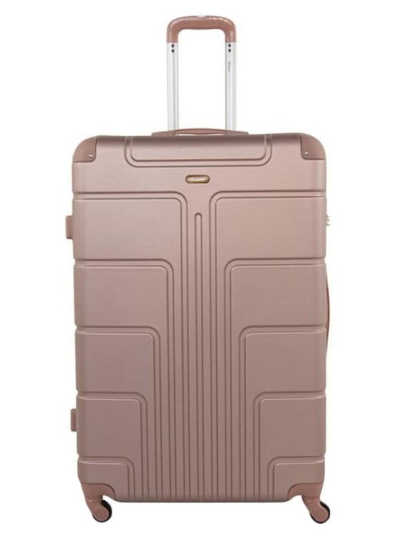 SENATOR Hard Case Travel Bag Large Checked Luggage Trolley ABS Lightweight Suitcase with 4 Spinner Wheels A1012 Rose Gold - Image 1