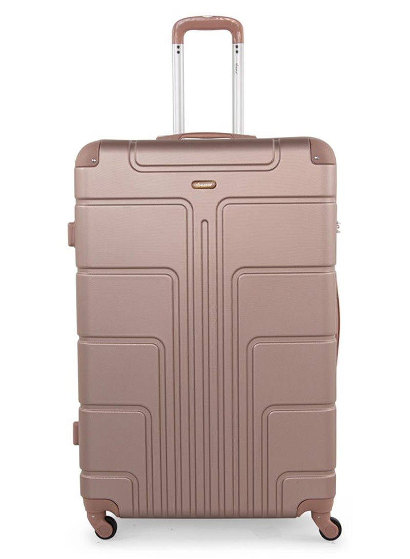 SENATOR Hard Case Travel Bag Extra Large Checked Luggage Trolley ABS Lightweight Suitcase with 4 Spinner Wheels A1012 Rose Gold - Image 1