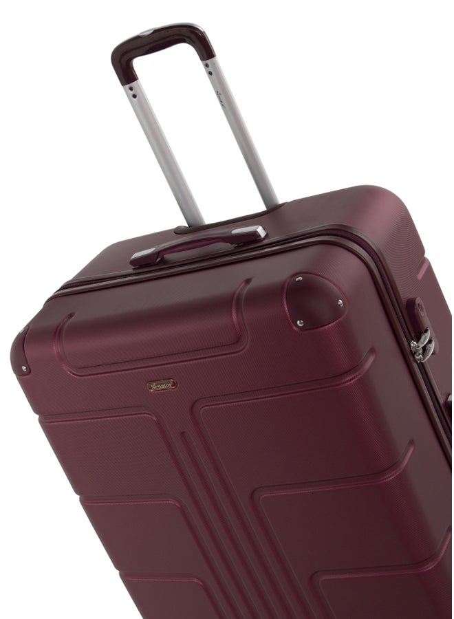SENATOR Hard Case Travel Bag Cabin Luggage Trolley ABS Lightweight Suitcase with 4 Spinner Wheels A1012 Burgundy - Image 4