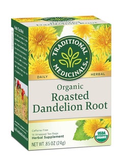 Organic Roasted Dandelion Root Tea Bags Stimulates Liver And Supports Healthy Digestion Caffeine Free 16 Tea Bags 24G