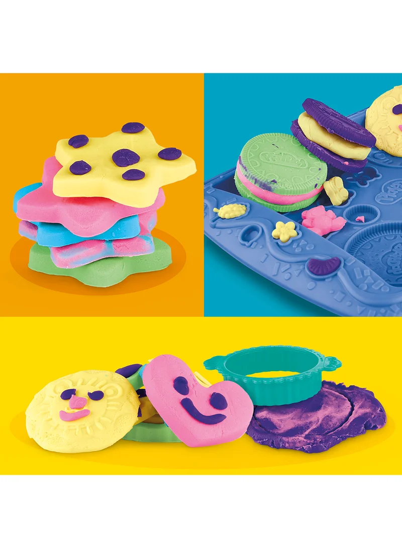 Hasbro - duplicate brand Kitchen Cookie Creations Play Food Set - Make & Decorate Colorful Pretend Cookies with Rolling Pin, Cutters, Icing Extruder & Molds With 5 Non-Toxic Play-Doh Colors, For Kids Age 3+ Packaging May Vary