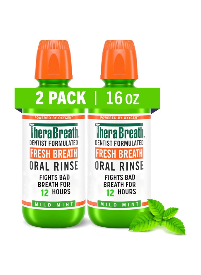 TheraBreath - 2-Piece Fresh Breath Oral Rinse Mild Mint - Image 1