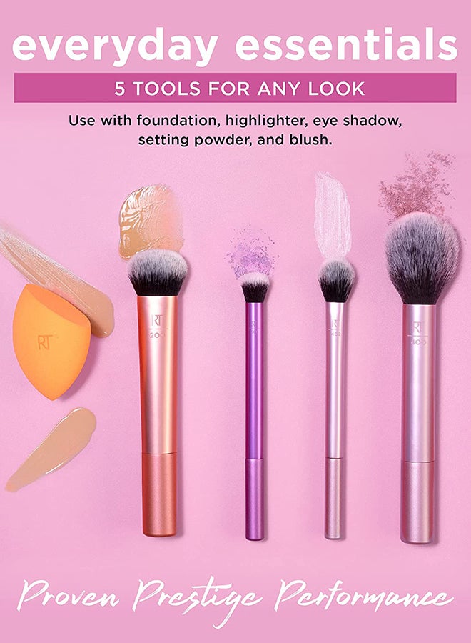 REAL TECHNIQUES Everyday Essentials Multi Use Brush Set Multicolour - Image 5