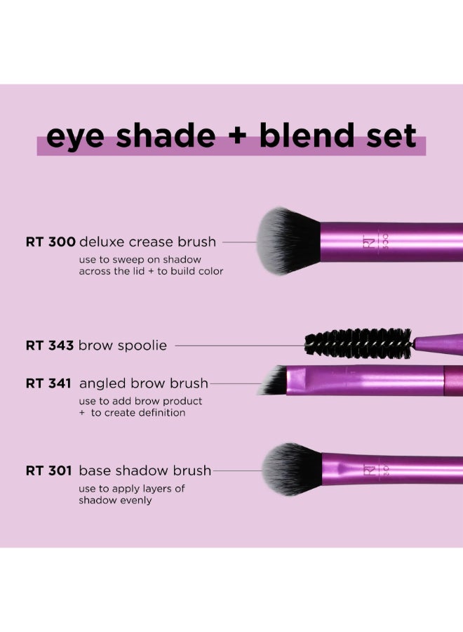 REAL TECHNIQUES Eye Shade And Blend Brush Set Purple/Black - Image 5