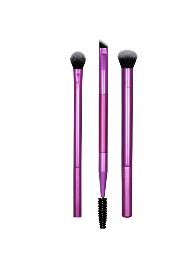 REAL TECHNIQUES Eye Shade And Blend Brush Set Purple/Black - Image 1
